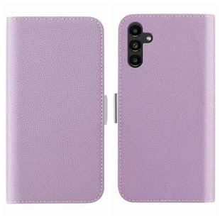 For Samsung Galaxy A24 4G Candy Color Litchi Texture Leather Phone Case(Light Purple)