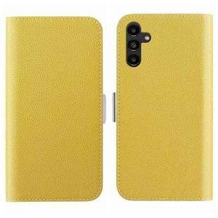 For Samsung Galaxy A54 5G Candy Color Litchi Texture Leather Phone Case(Yellow)