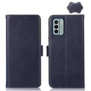 For Nokia G22 4G Crazy Horse Top Layer Cowhide Leather Phone Case(Blue)