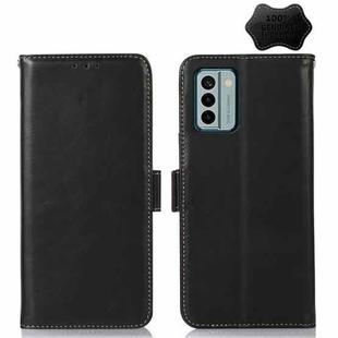 For Nokia G22 4G Crazy Horse Top Layer Cowhide Leather Phone Case(Black)