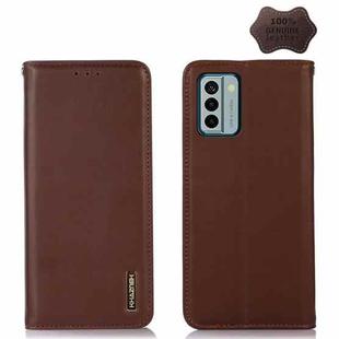 For Nokia G22 4G KHAZNEH Nappa Top Layer Cowhide Leather Phone Case(Brown)