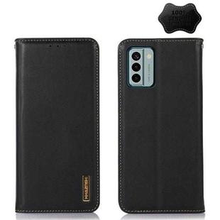 For Nokia G22 4G KHAZNEH Nappa Top Layer Cowhide Leather Phone Case(Black)