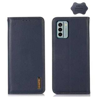 For Nokia G22 4G KHAZNEH Nappa Top Layer Cowhide Leather Phone Case(Blue)