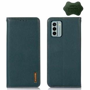 For Nokia G22 4G KHAZNEH Nappa Top Layer Cowhide Leather Phone Case(Green)