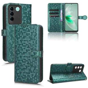 For vivo V27e / S16e Honeycomb Dot Texture Leather Phone Case(Green)