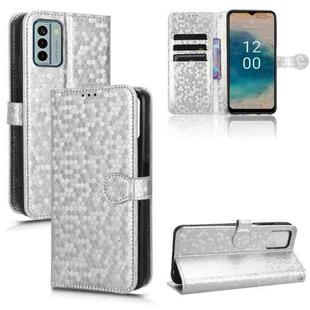 For Nokia G22 4G Honeycomb Dot Texture Leather Phone Case(Silver)