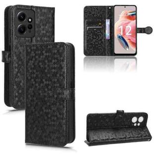 For Xiaomi Redmi Note 12 4G Global Honeycomb Dot Texture Leather Phone Case(Black)