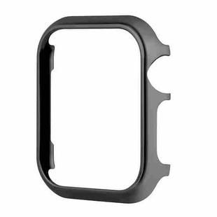 For Apple Watch Series 8&7 41mm Mirror Hollow Watch Protective Case(Black)