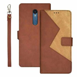 For Sharp Rouvo V idewei Two-color Splicing Leather Phone Case(Brown)