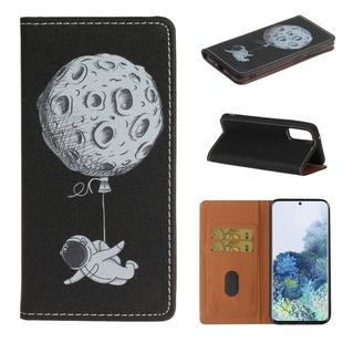 For Galaxy A51 3D Painting Horizontal Flip Leather Case with Holder & Card Slot & Wallet & Lanyard(Spaceman)