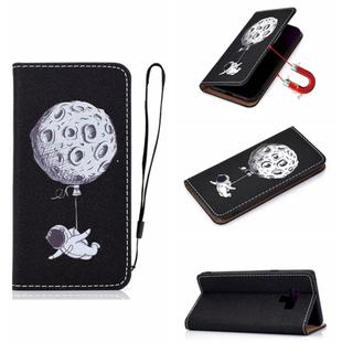 For Galaxy Note 9 3D Painting Horizontal Flip Leather Case with Holder & Card Slot & Wallet & Lanyard(Spaceman)