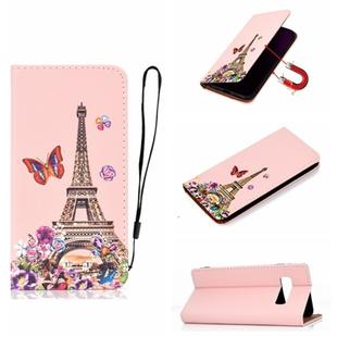 For Galaxy S10 Plus 3D Painting Horizontal Flip Leather Case with Holder & Card Slot & Wallet & Lanyard(Iron Tower)