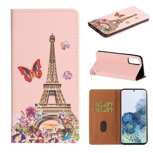 For Galaxy S20 Plus 3D Painting Horizontal Flip Leather Case with Holder & Card Slot & Wallet & Lanyard(Iron Tower)