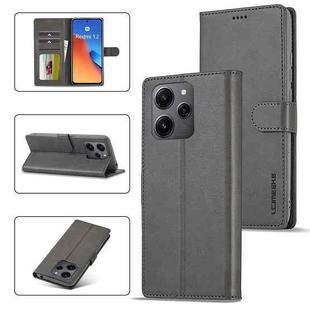 For Xiaomi Redmi 12 4G Global LC.IMEEKE Calf Texture Leather Phone Case(Grey)