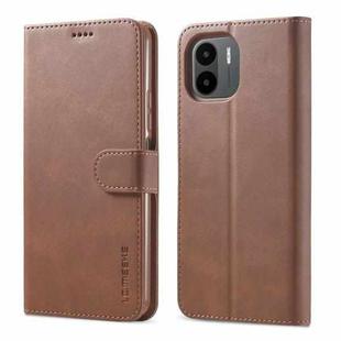 For Xiaomi Redmi A2 LC.IMEEKE Calf Texture Leather Phone Case(Coffee)