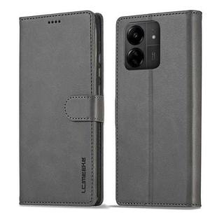 For Xiaomi Redmi 13C LC.IMEEKE Calf Texture Leather Phone Case(Grey)