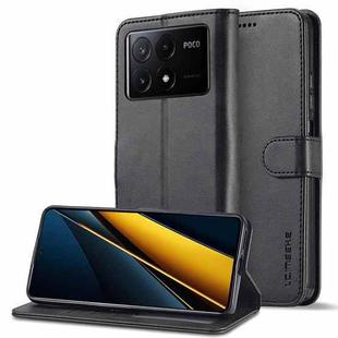 For Xiaomi Poco X6 Pro LC.IMEEKE Calf Texture Leather Phone Case(Black)