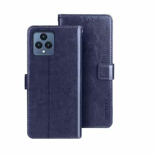 For T-Mobile REVVL 6 5G idewei Crazy Horse Texture Leather Phone Case with Holder(Blue)