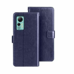 For Ulefone Note 14 idewei Crazy Horse Texture Leather Phone Case with Holder(Blue)