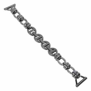 20mm Universal Metal Screw Chain Watch Band(Black)