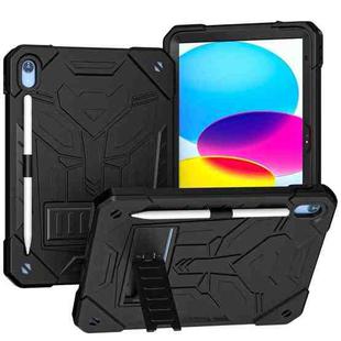 For iPad 10th Gen 10.9 2022 Bumblebee Silicone + PC Shockproof Tablet Case with Holder(Black)