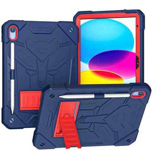 For iPad 10th Gen 10.9 2022 Bumblebee Silicone + PC Shockproof Tablet Case with Holder(Navy Blue)