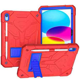 For iPad 10th Gen 10.9 2022 Bumblebee Silicone + PC Shockproof Tablet Case with Holder(Red)