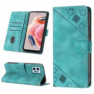 For Xiaomi Redmi Note 12 4G Global Skin-feel Embossed Leather Phone Case(Green)