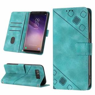 For Samsung Galaxy S8 Skin-feel Embossed Leather Phone Case(Green)