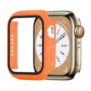 Shockproof PC+Tempered Glass Watch Protective Case For Apple Watch Series 8&7 41mm(Orange)