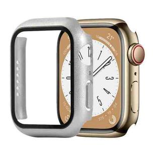 Shockproof PC+Tempered Glass Watch Protective Case For Apple Watch Series 8&7 41mm(Silver)