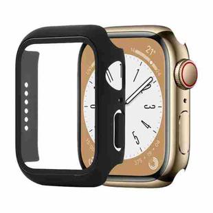 Shockproof PC+Tempered Glass Watch Protective Case For Apple Watch Series 8&7 41mm(Black)