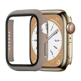 Shockproof PC+Tempered Glass Watch Protective Case For Apple Watch Series 8&7 41mm(Khaki)