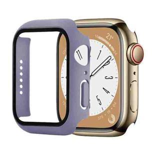 Shockproof PC+Tempered Glass Watch Protective Case For Apple Watch Series 8&7 41mm(Lavender)