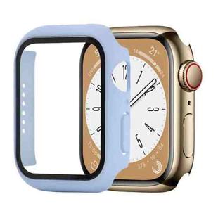 Shockproof PC+Tempered Glass Watch Protective Case For Apple Watch Series 8&7 45mm(Ice Sea Blue)