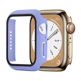 Shockproof PC+Tempered Glass Watch Protective Case For Apple Watch Series 8&7 45mm(Light Purple)