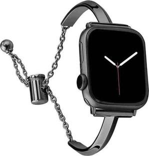 Stainless Steel Bracelet Watch Band For Apple Watch Ultra 49mm&Watch Ultra 2 49mm / Series 9&8&7 45mm / SE 3&SE 2&6&SE&5&4 44mm / 3&2&1 42mm(Black)