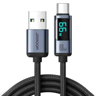 JOYROOM S-AC066A16 6A USB to USB-C / Type-C Digital Display Fast Charging Data Cable, Length:1.2m(Black)
