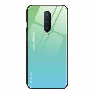 For OnePlus 8 Gradient Color Glass Case(Sky Blue)