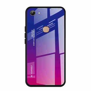 For Vivo Y83 Gradient Color Glass Case(Red Blue)