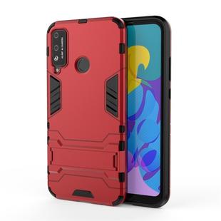 For Huawei Honor Play 4T PC + TPU Shockproof Protective Case with Invisible Holder(Red)