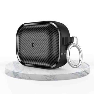 For AirPods Pro 2 Photo Frame Carbon Fiber Series Earphone Case(Black)