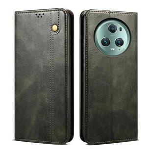 For Honor Magic5 Oil Wax Crazy Horse Texture Leather Phone Case(Green)