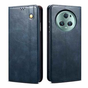 For Honor Magic5 Oil Wax Crazy Horse Texture Leather Phone Case(Blue)