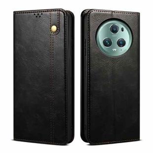For Honor Magic5 Oil Wax Crazy Horse Texture Leather Phone Case(Black)