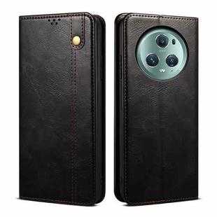 For Honor Magic5 Pro Oil Wax Crazy Horse Texture Leather Phone Case(Black)