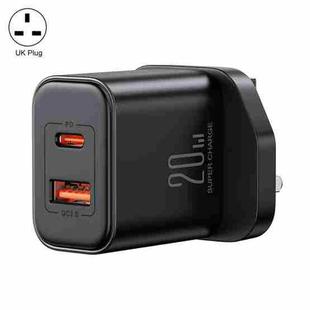 J0YROOM TCF05 20W USB+USB-C/Type-C Fast Charger, Specification:UK Plug(Black)