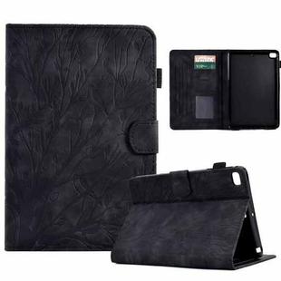 For iPad Air / Air 2 / 9.7 2017 2018 Fortune Tree Pressure Flower PU Tablet Case with Wake-up / Sleep Function(Black)