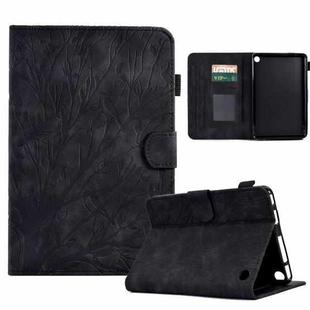 For Amazon Fire 7 2022 Fortune Tree Pressure Flower PU Tablet Case with Wake-up / Sleep Function(Black)
