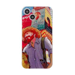 For iPhone XR Oil Painting Van Gogh TPU Phone Case